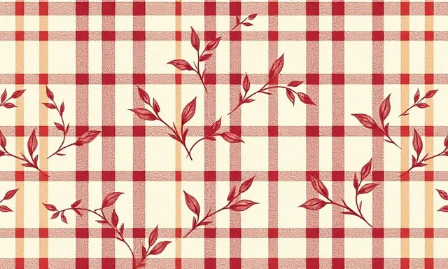 Seamless home and table surface pattern swatch designed for linens and tableware