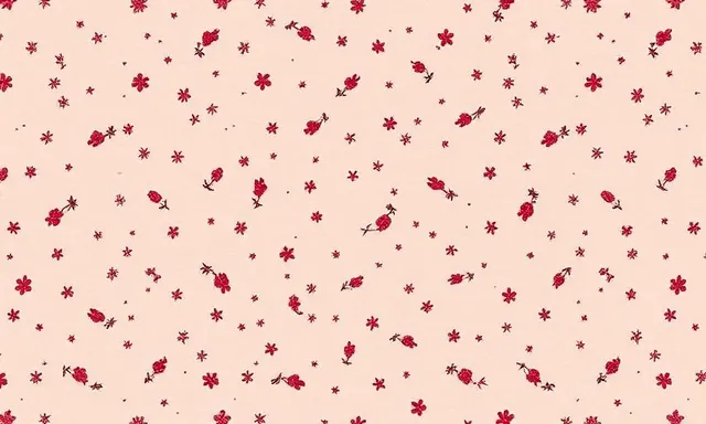 Seamless intimates surface pattern swatch with delicate small-scale florals in blush tones